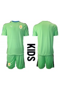 Fotbalové Dres Uruguay Brankářské Dětské Domácí Oblečení MS 2022 Krátký Rukáv (+ trenýrky)